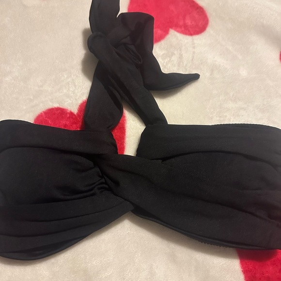 Seafolly halter bandeau bikini Top black NWOT - Picture 6 of 13